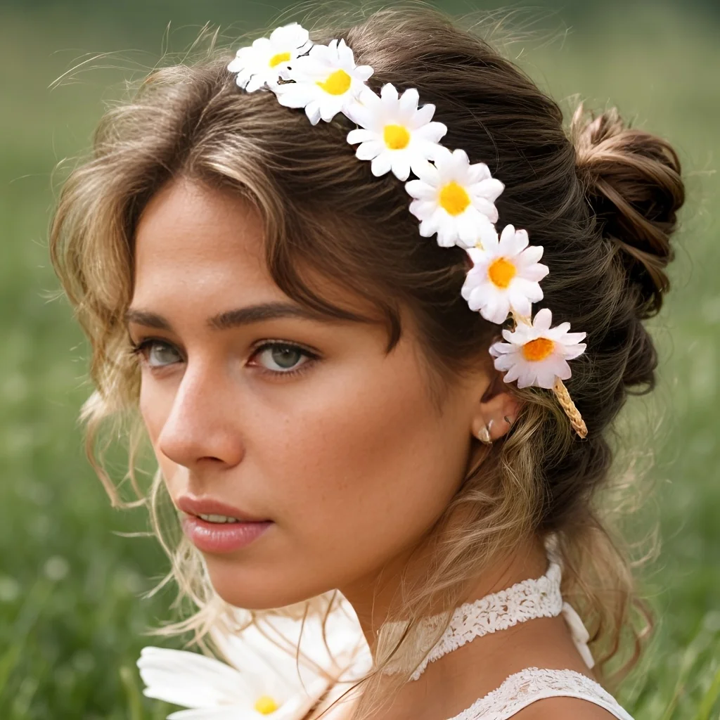 Home Decor Daisy - 1pc Boho Chic Daisy Hair Wreath