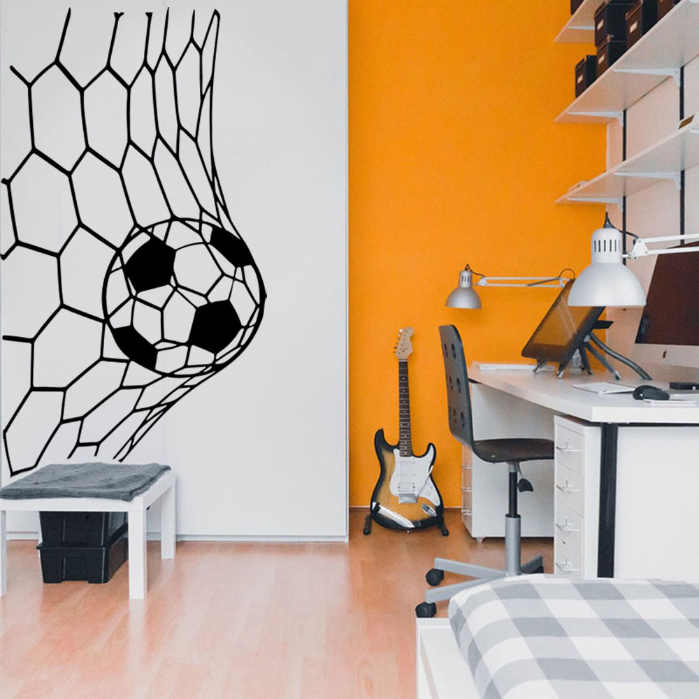 Home Decor Online Free - Large Soceer Goal Net Wall Sticker