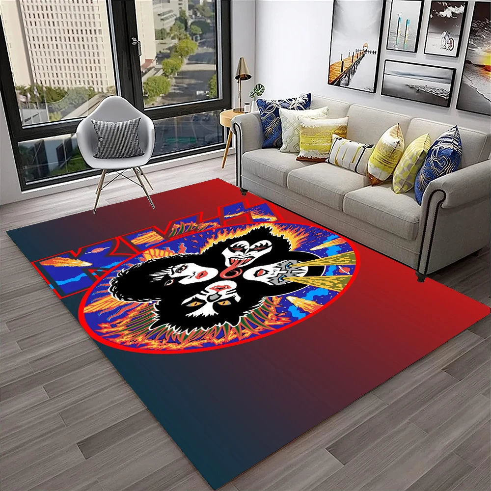 Home Decor Online Free - Retro KISS Rock Band Carpet Rug