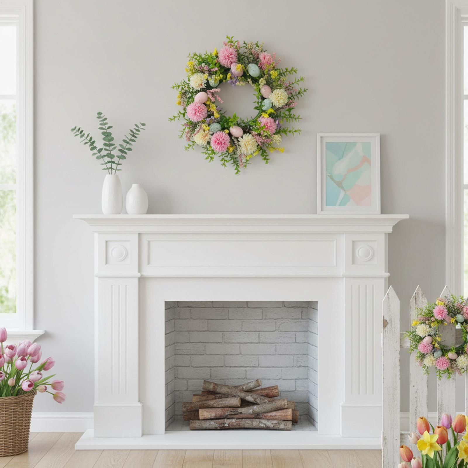 Spring Door Wreath 15.75 Inch  - Home Decor Daisy ulasan dan harga