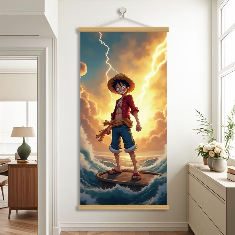 New One Piece Luffy Roronoa Zo - Home Decor Painting ulasan dan harga