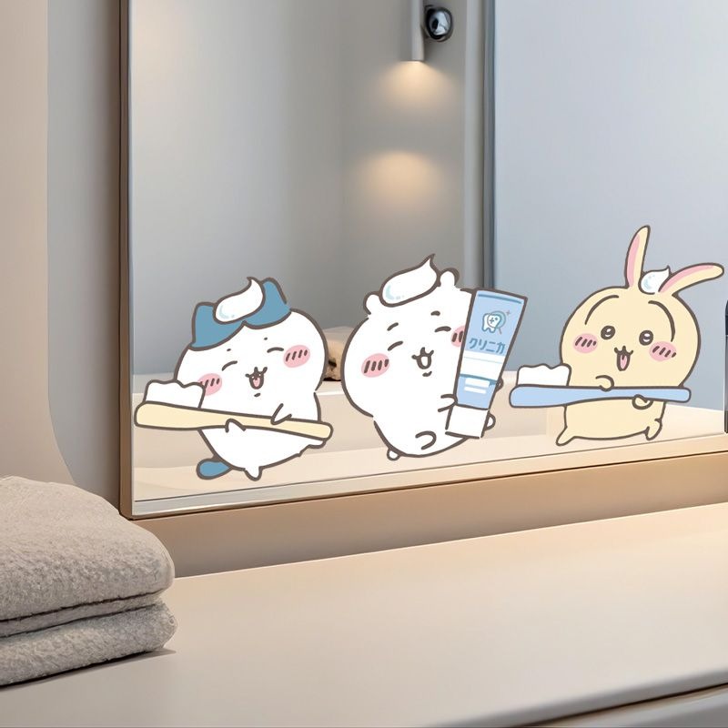 Hot Chiikawa Mirror Stickers S - Vanity Home Decor ulasan dan harga