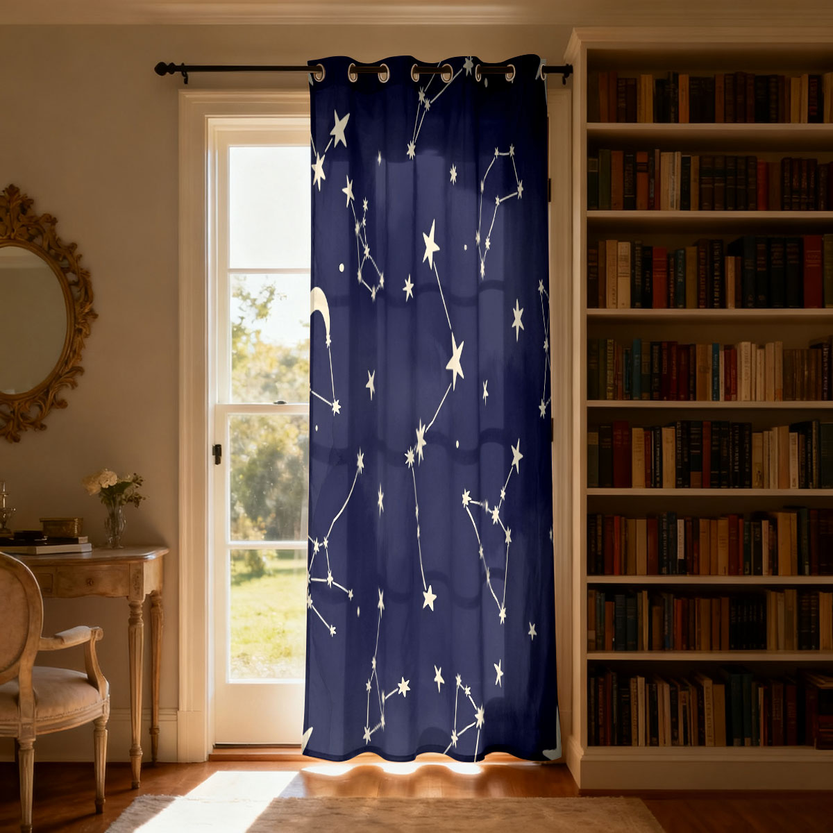 1pc Retro Rose Floral Single L - Home Decor Curtain ulasan dan harga