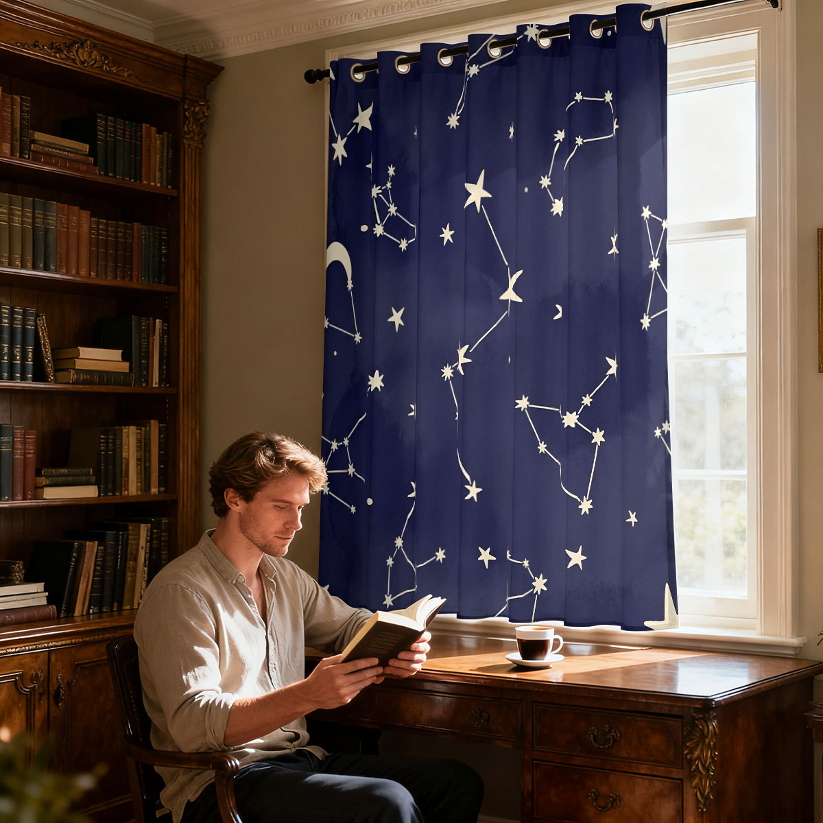 1pc Retro Rose Floral Single L - Home Decor Curtain ulasan dan harga