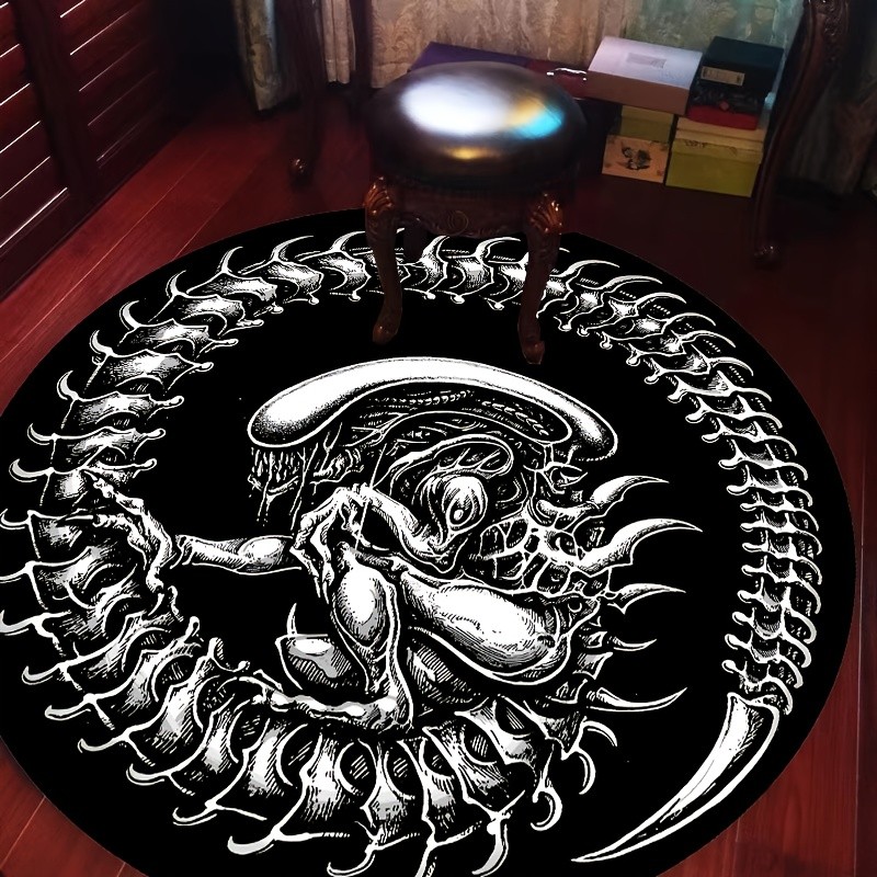 Round Alien Xenomorph Rug Sci- - Home Decor Trend 2026 ulasan dan harga