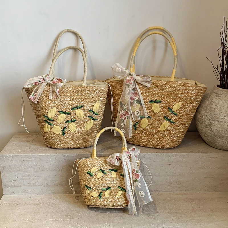 Large Capacity Beach Shoulder  - Home Decor Rattan ulasan dan harga