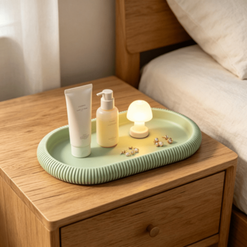 Oval Storage Tray Decorative O - Vanity Home Decor ulasan dan harga