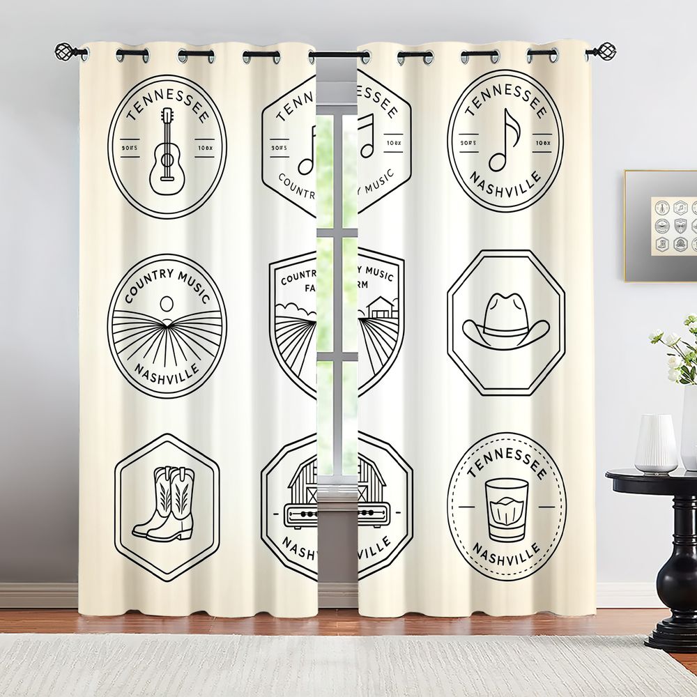 Tennessee Country Music Theme  - Home Decor Curtain ulasan dan harga