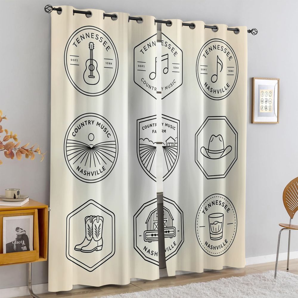 Tennessee Country Music Theme  - Home Decor Curtain ulasan dan harga