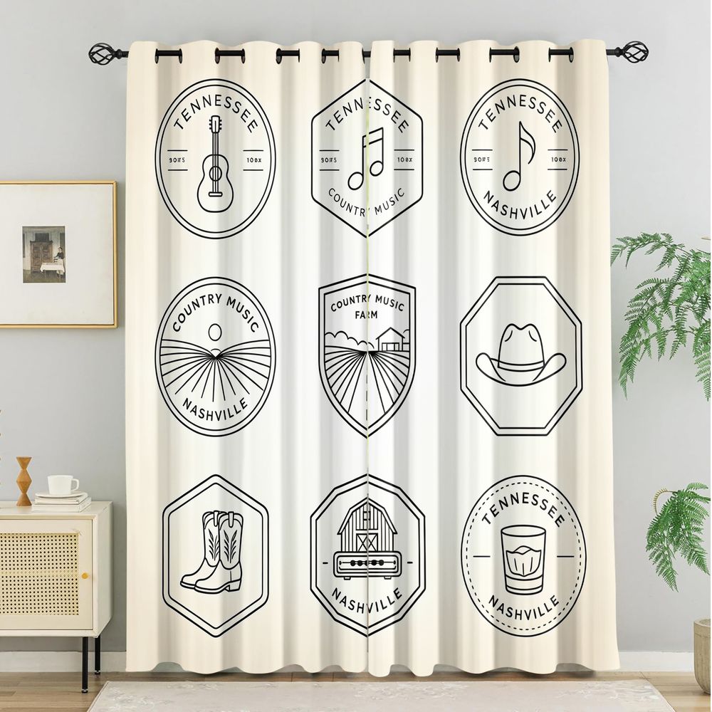 Tennessee Country Music Theme  - Home Decor Curtain ulasan dan harga