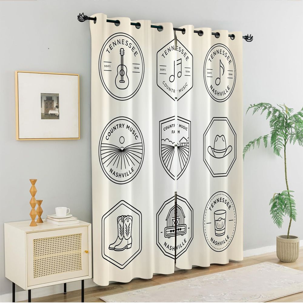 Tennessee Country Music Theme  - Home Decor Curtain ulasan dan harga