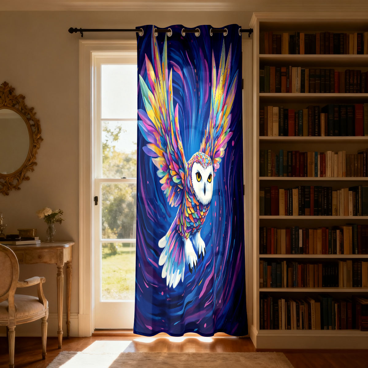 1PC Colorful Starry Sky Flying - Home Decor Curtain ulasan dan harga