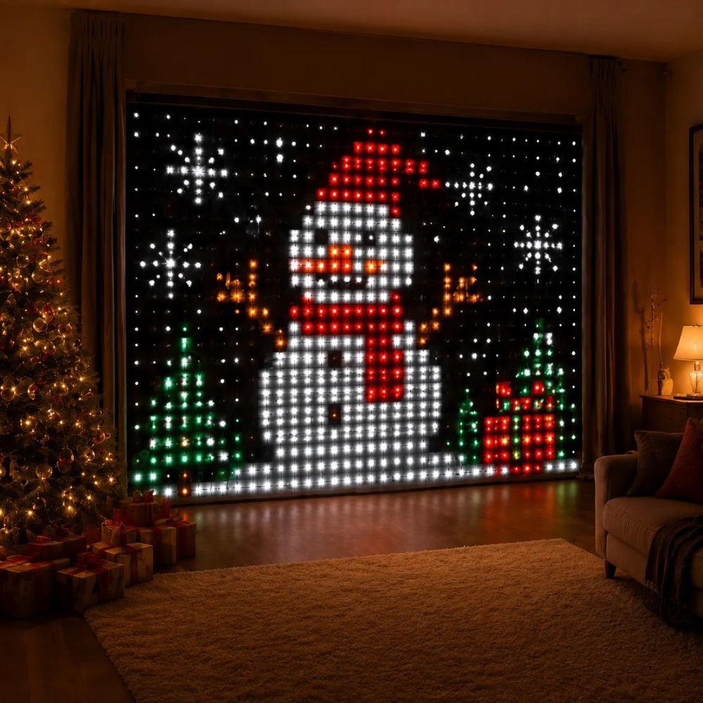 LED Pixel Curtain Lights Bluet - Home Decor Curtain ulasan dan harga