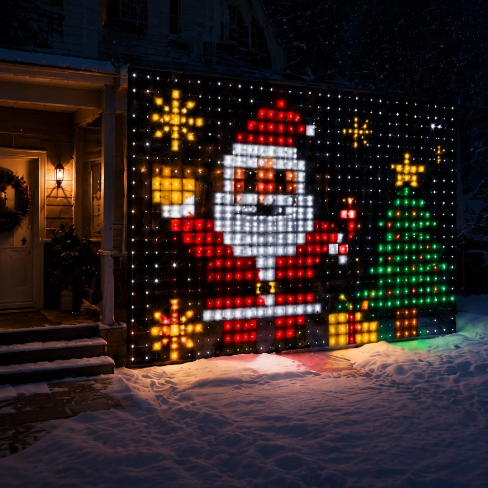LED Pixel Curtain Lights Bluet - Home Decor Curtain ulasan dan harga