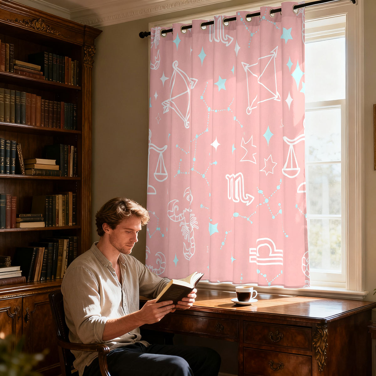 1pc Starry Sky Constellation P - Home Decor Curtain ulasan dan harga