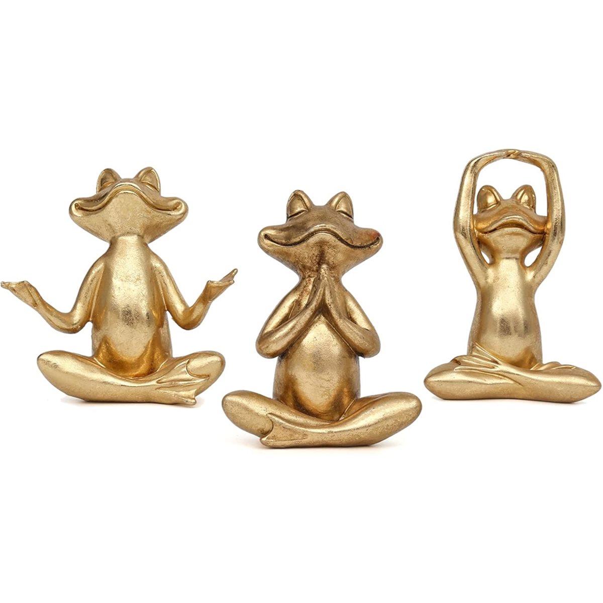 2026 Trend 3pcs Gold Frog Figu - Home Decor Trend 2026 ulasan dan harga