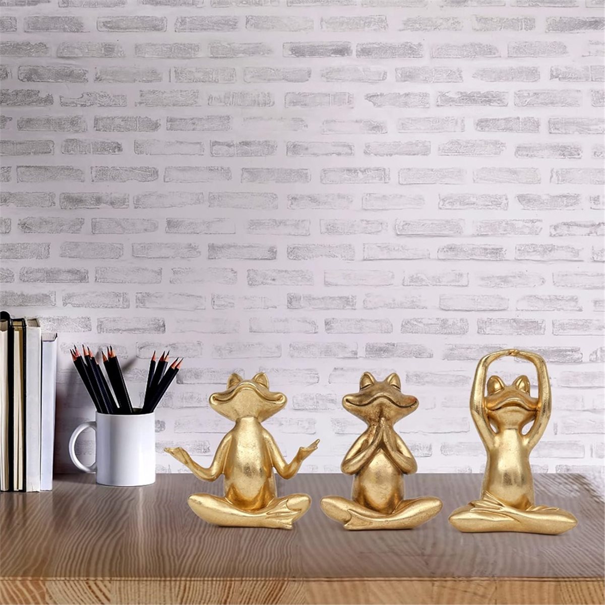 2026 Trend 3pcs Gold Frog Figu - Home Decor Trend 2026 ulasan dan harga