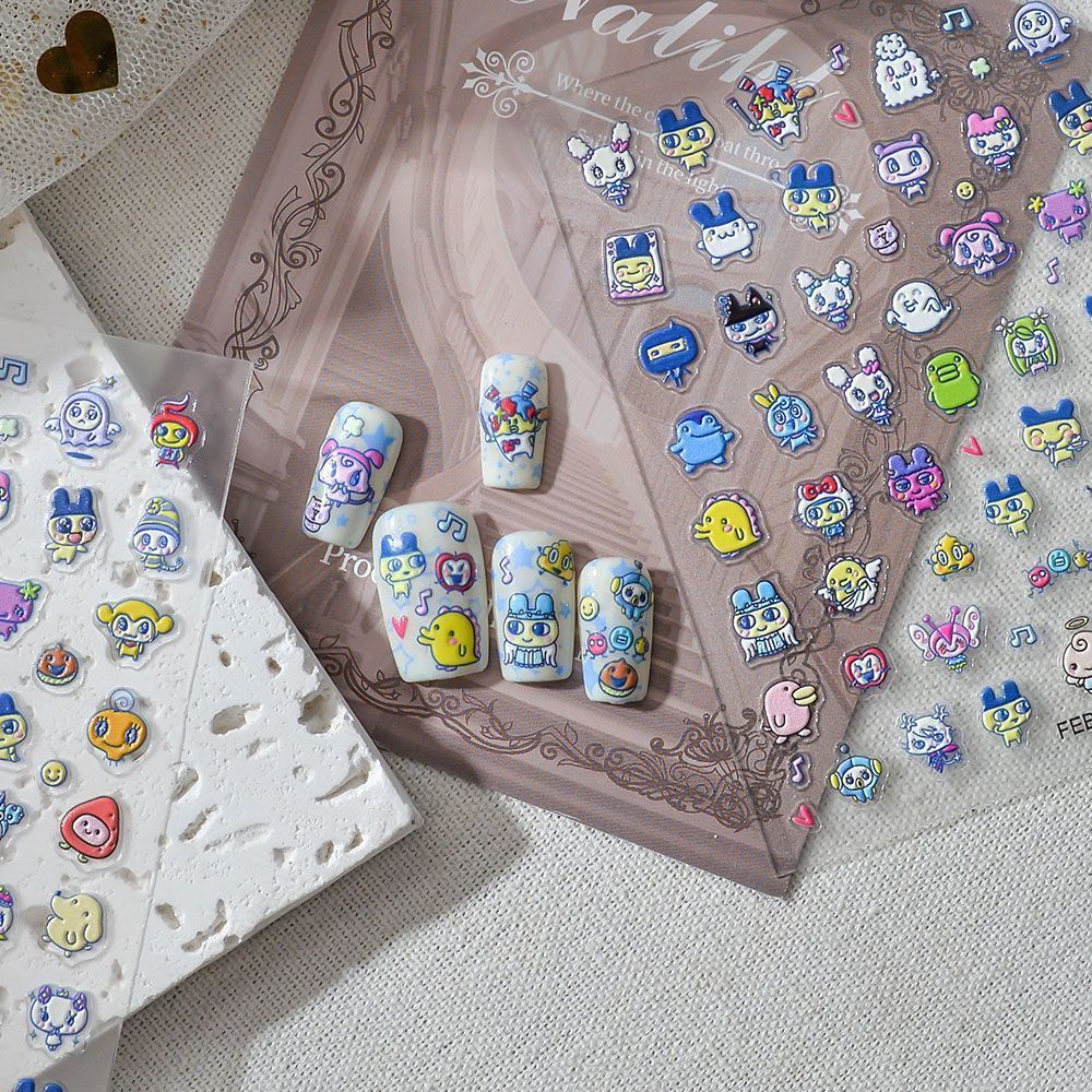 Tamagotchi Cartoon 3D Embossed - Home Decor Sticker ulasan dan harga