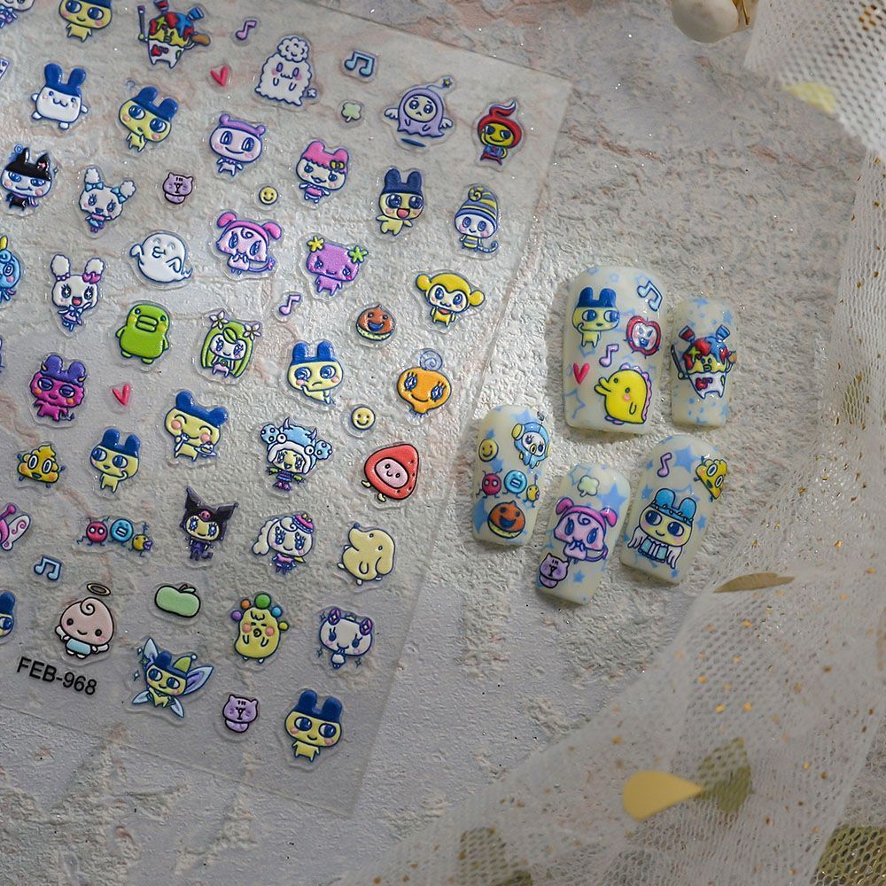 Tamagotchi Cartoon 3D Embossed - Home Decor Sticker ulasan dan harga