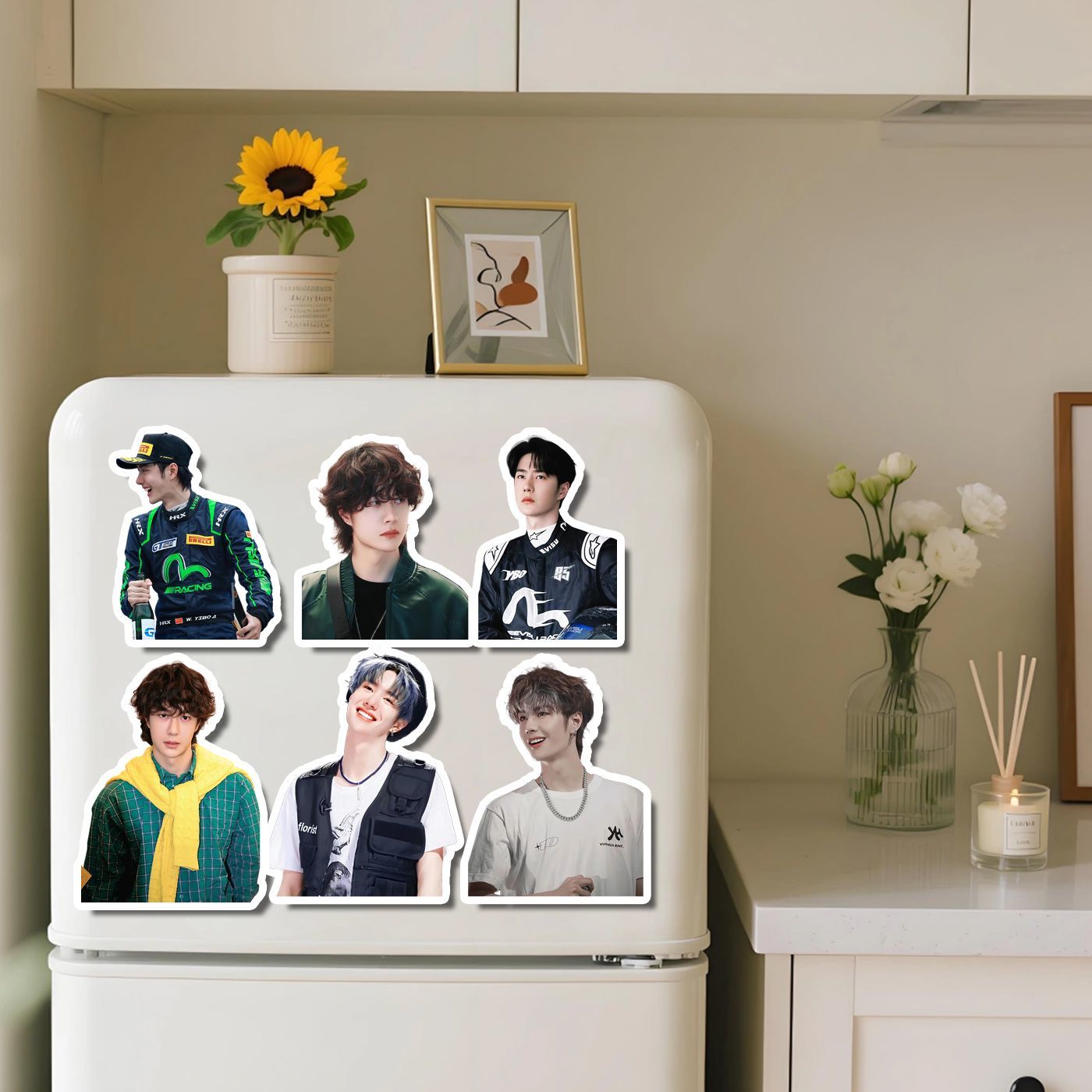 Wang Yibo refrigerator sticker - Home Decor Sticker ulasan dan harga