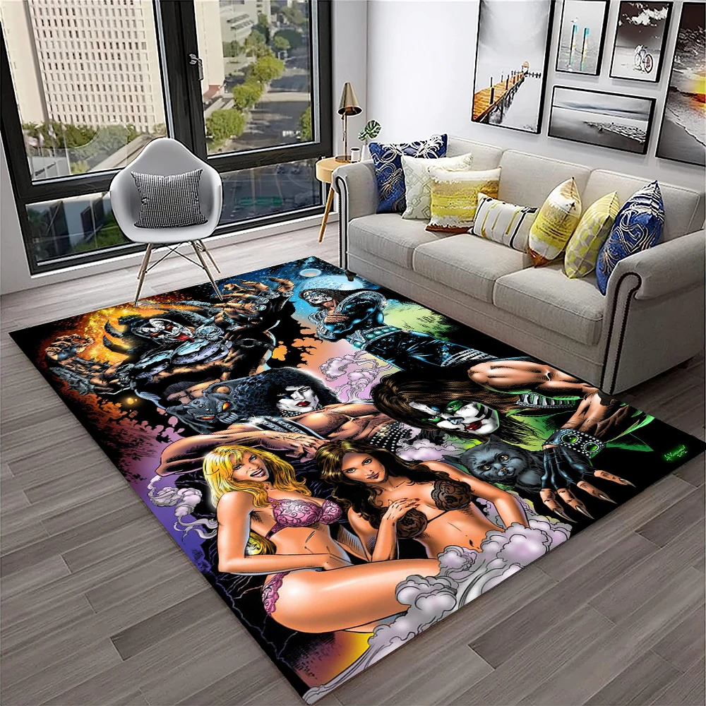Retro KISS Rock Band Carpet Ru - Home Decor Online Free ulasan dan harga
