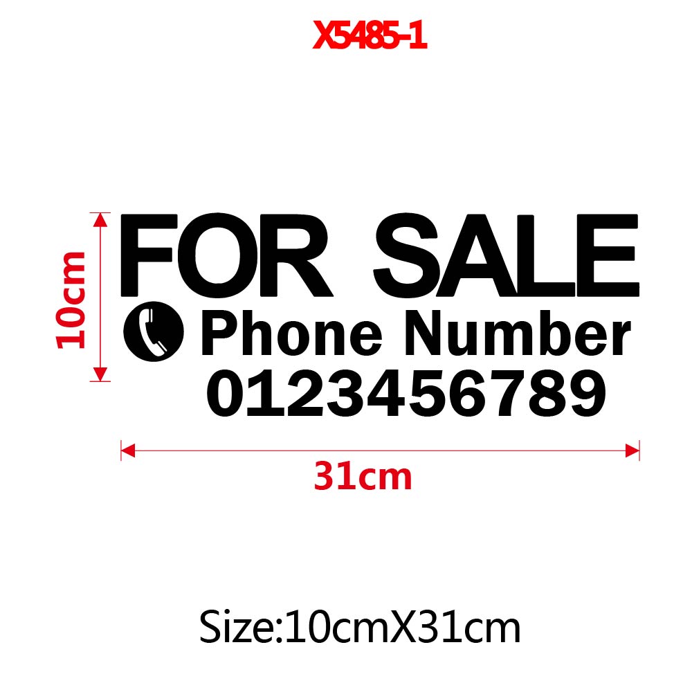 1pc Funny Custom Text with num - Home Decor Sticker ulasan dan harga