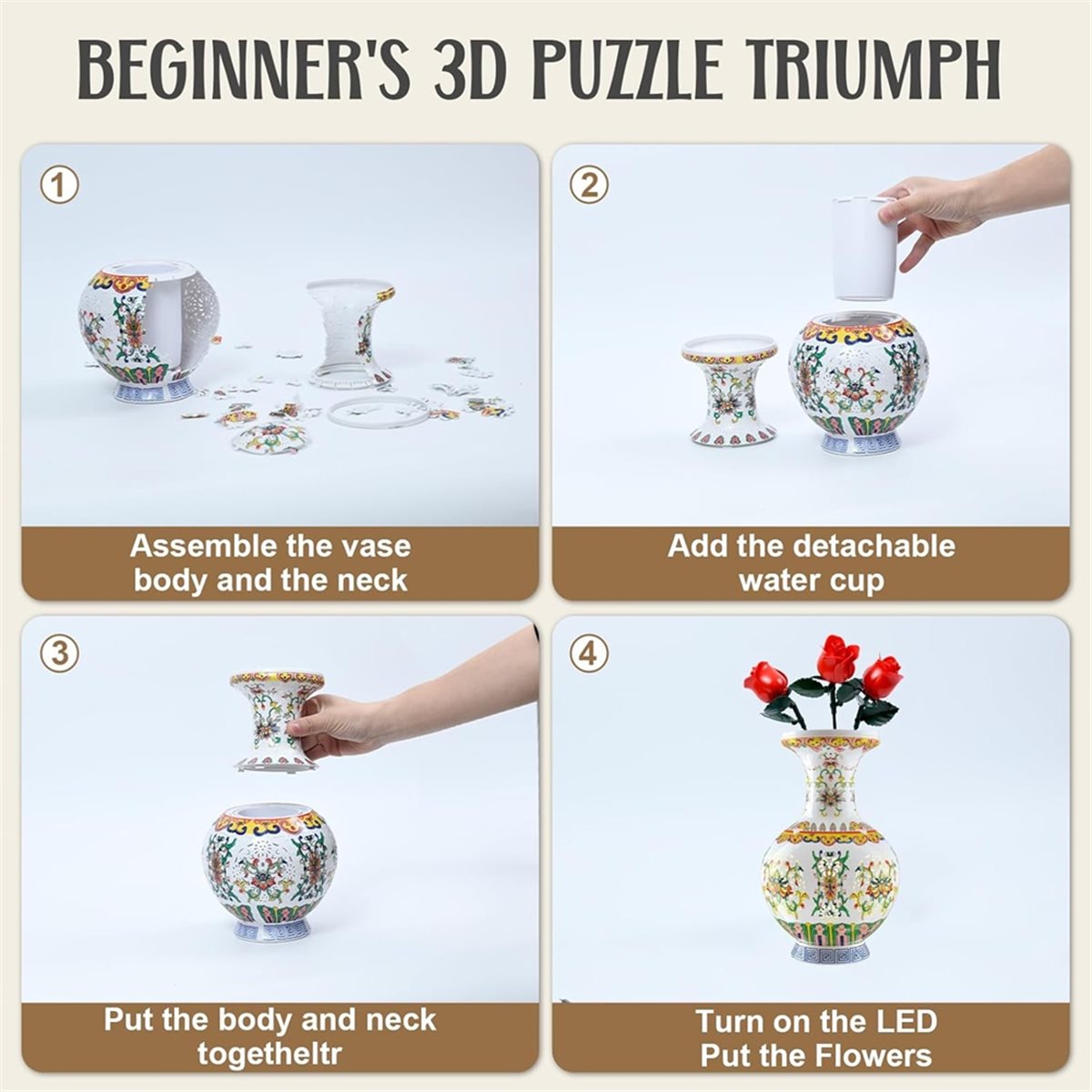 2026 Trend 3D Light Puzzle Vas - Home Decor Trend 2026 ulasan dan harga