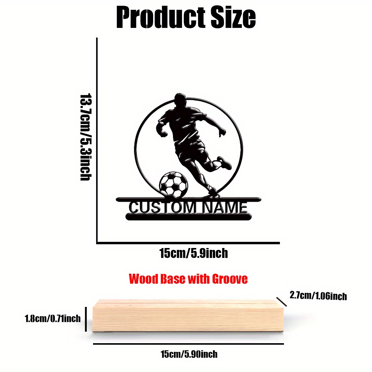 Custom Soccer Player Metal Sta - Home Decor Company ulasan dan harga