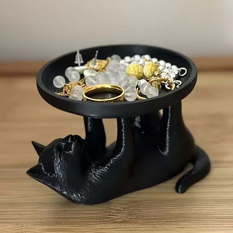 Cute Black Cat Jewelry Tray Re - Vanity Home Decor ulasan dan harga