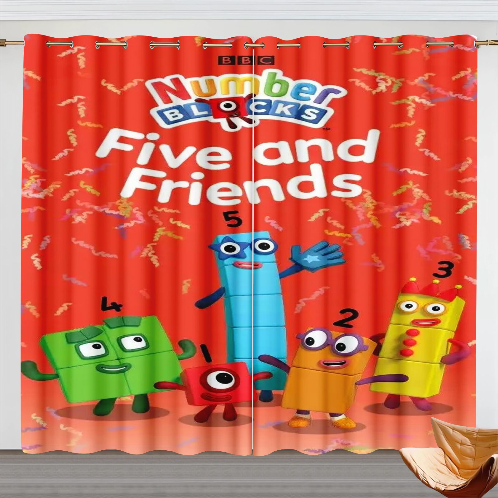 Numberblocks Cartoon Curtains, - Home Decor Curtain ulasan dan harga