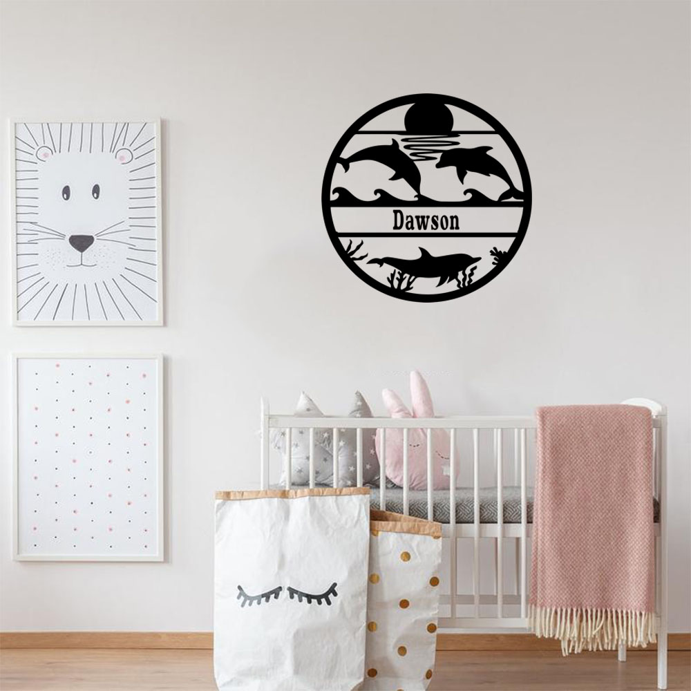 1PC NEW Dolphin Customizable N - Home Decor Sticker ulasan dan harga