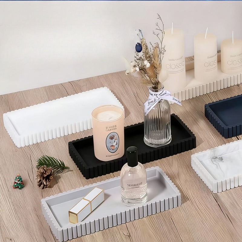 Silicone Fluted Edge Storage T - Vanity Home Decor ulasan dan harga
