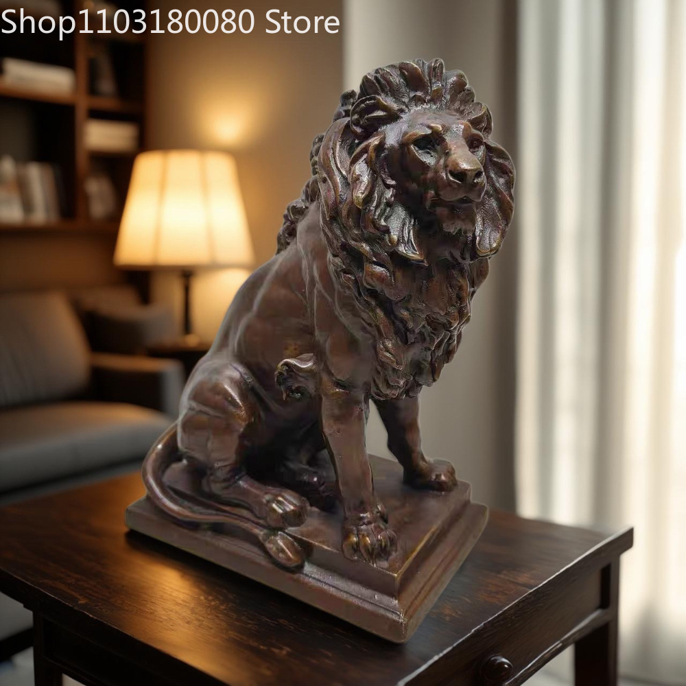 21cm Antique Finish Copper Lio - Home Decoration ulasan dan harga