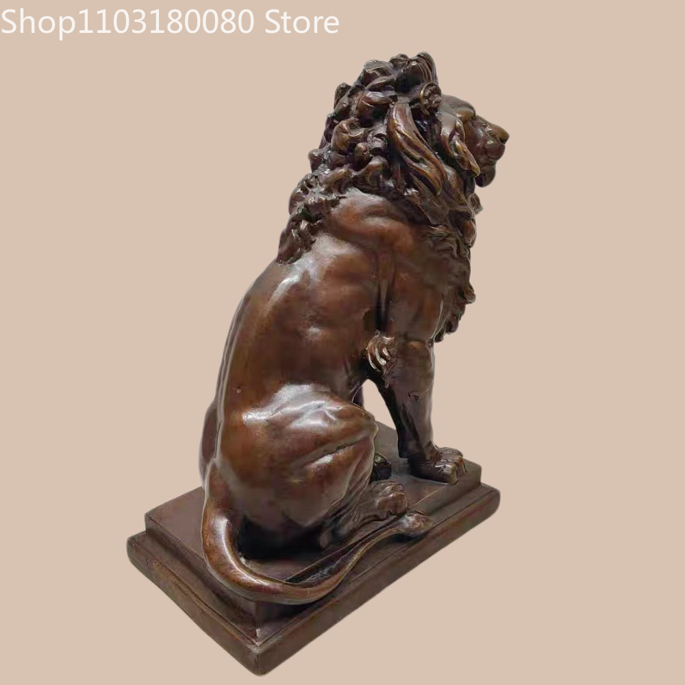 21cm Antique Finish Copper Lio - Home Decoration ulasan dan harga