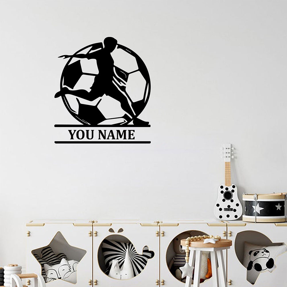 1PC Fashion Soccer Customized  - Home Decor Sticker ulasan dan harga