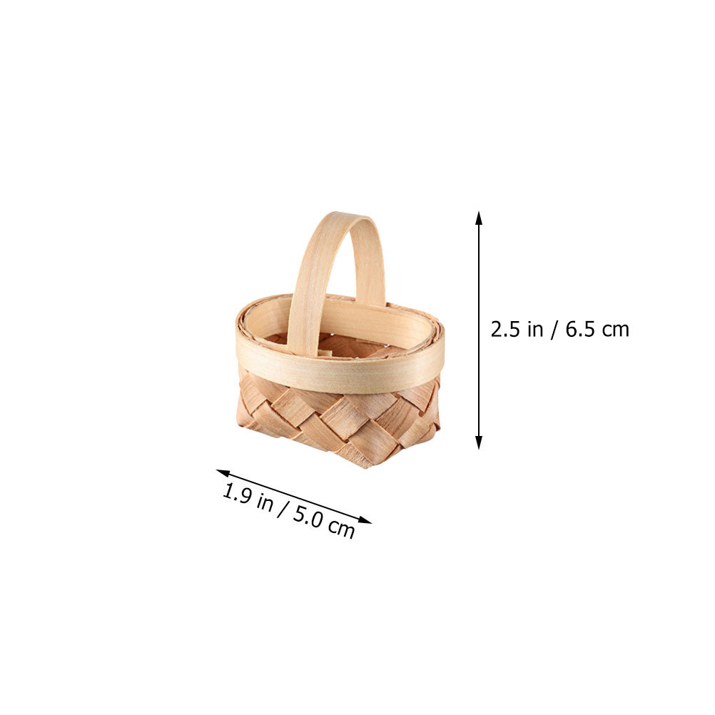 3Pcs Mini Woven Basket Handmad - Home Decor Rattan ulasan dan harga
