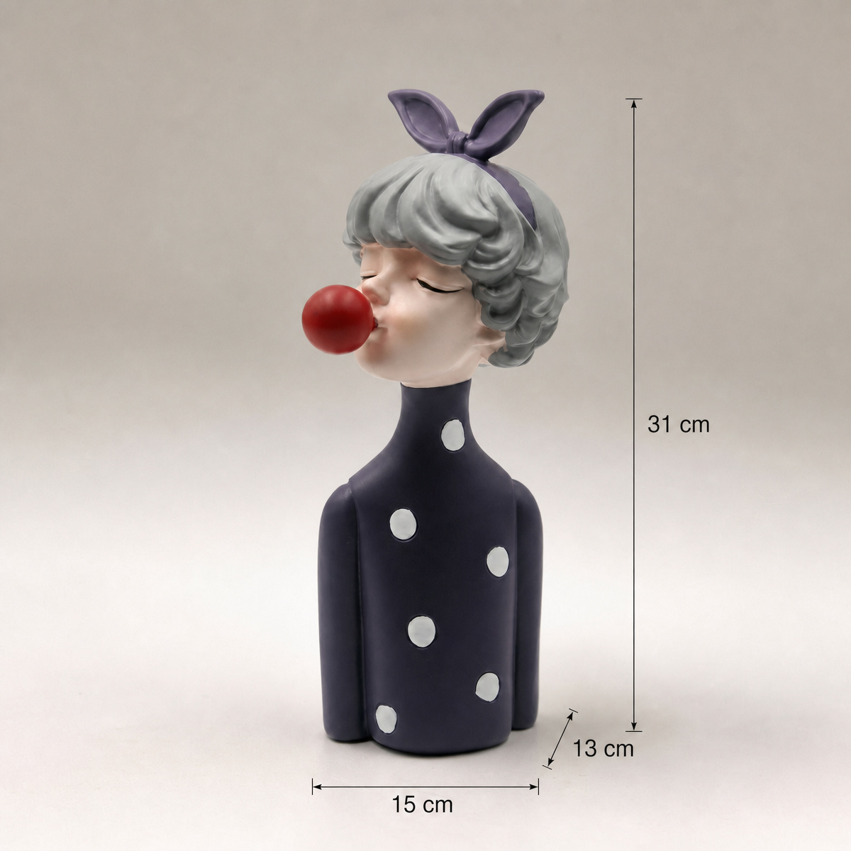 Nordic Bubble Gum Girl Resin F - Vanity Home Decor ulasan dan harga