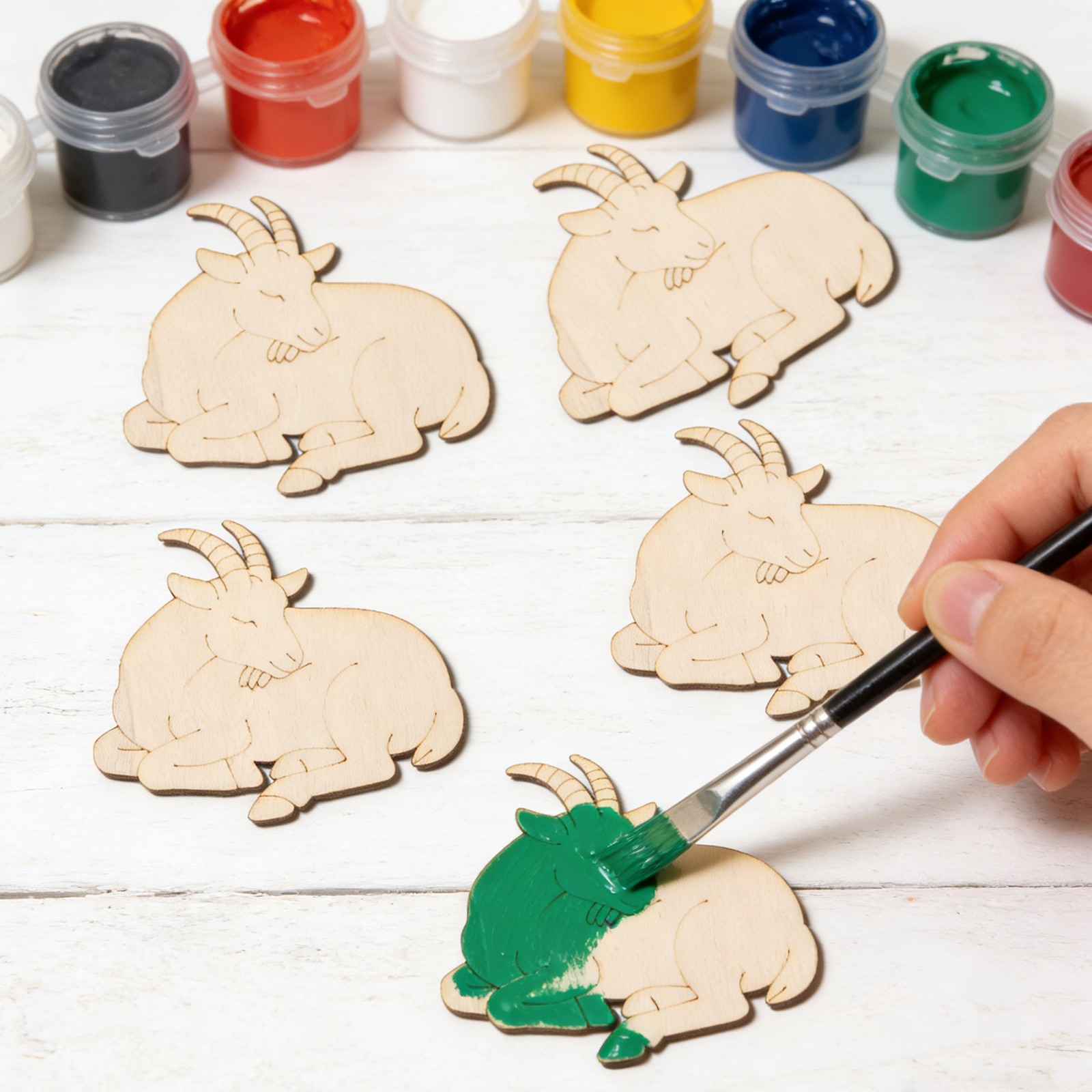 10pcs/set Unfinished Wood Shee - Home Decor Painting ulasan dan harga