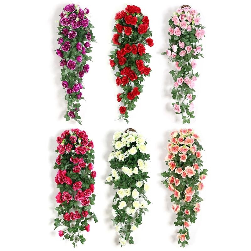 Artificial Rose Flower Rattan  - Home Decor Rattan ulasan dan harga