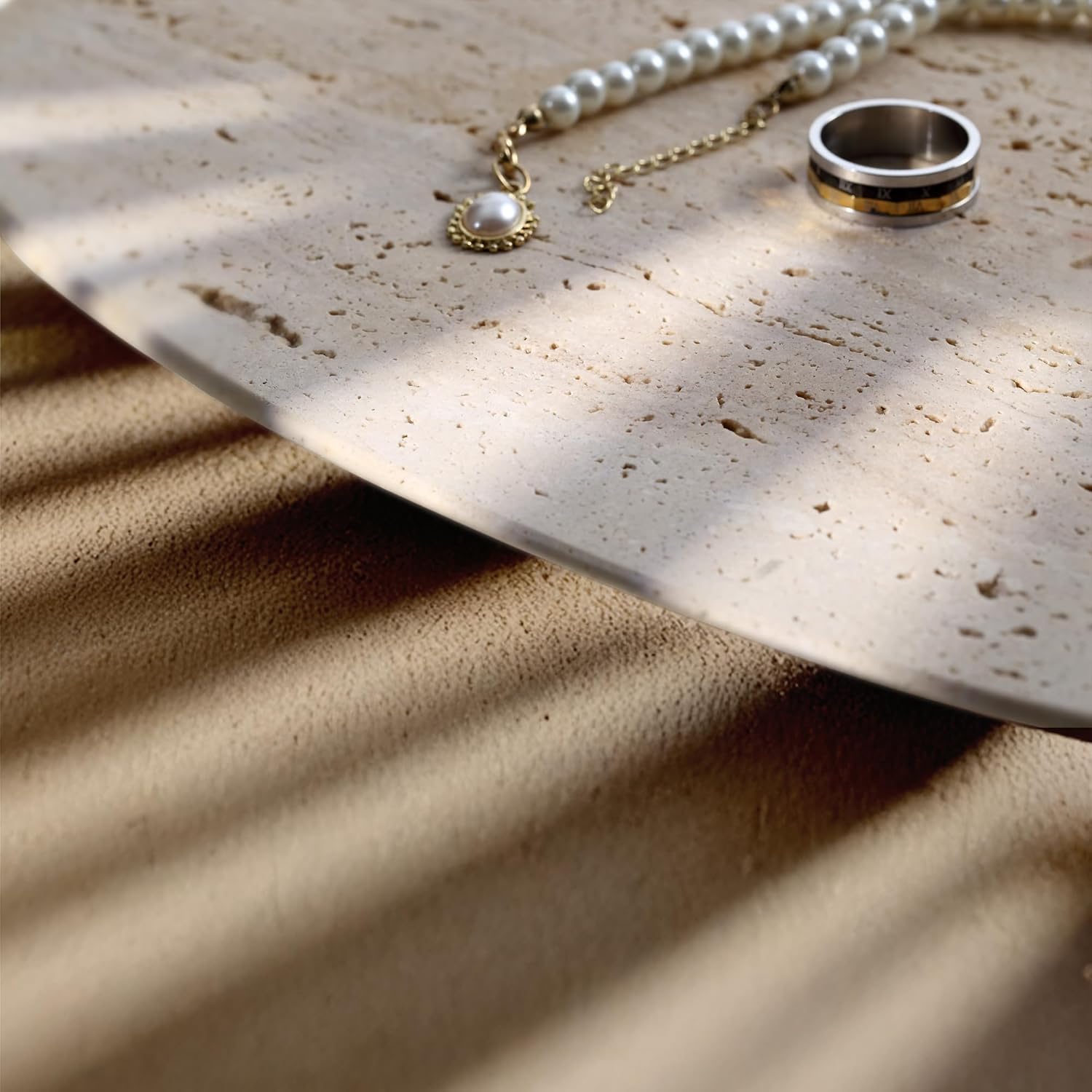 Travertine Vanity Tray for Bat - Vanity Home Decor ulasan dan harga