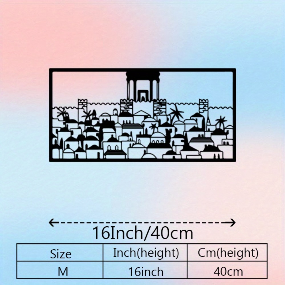 CIFBUY Metal Wall Art Jerusale - Home Decoration ulasan dan harga