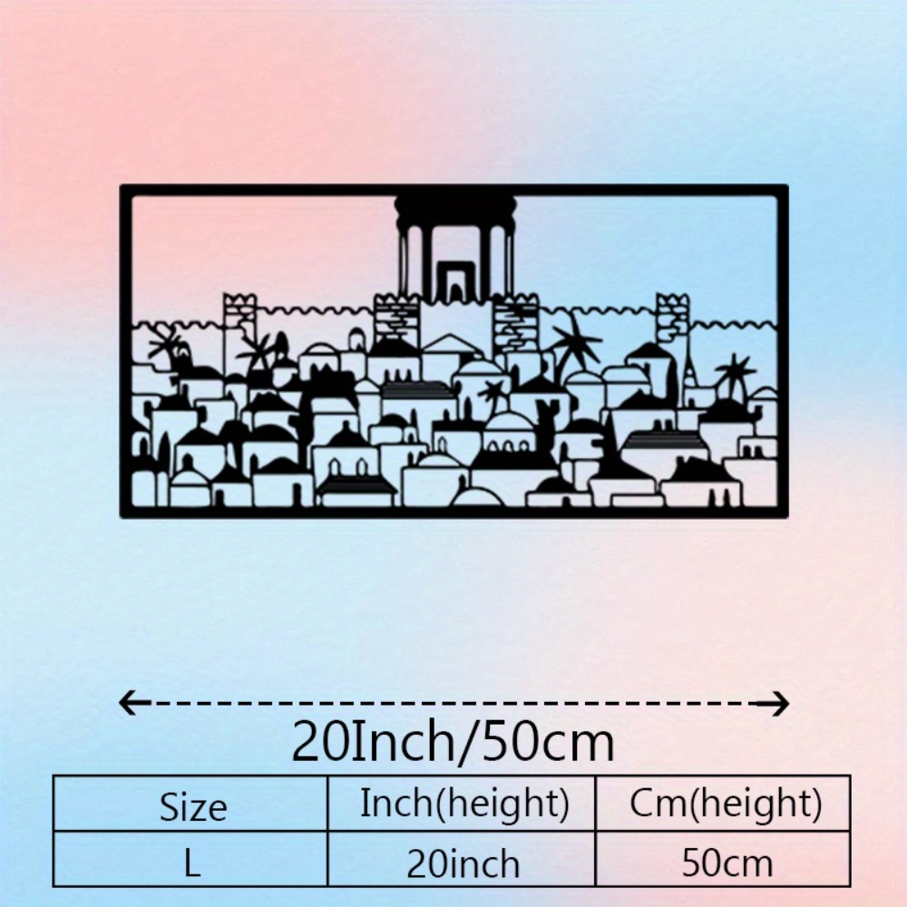 CIFBUY Metal Wall Art Jerusale - Home Decoration ulasan dan harga